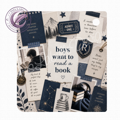 Kobo Libra Colour Inlay | "Boys" | Digitaler Download | Printable Insert for Clear Case